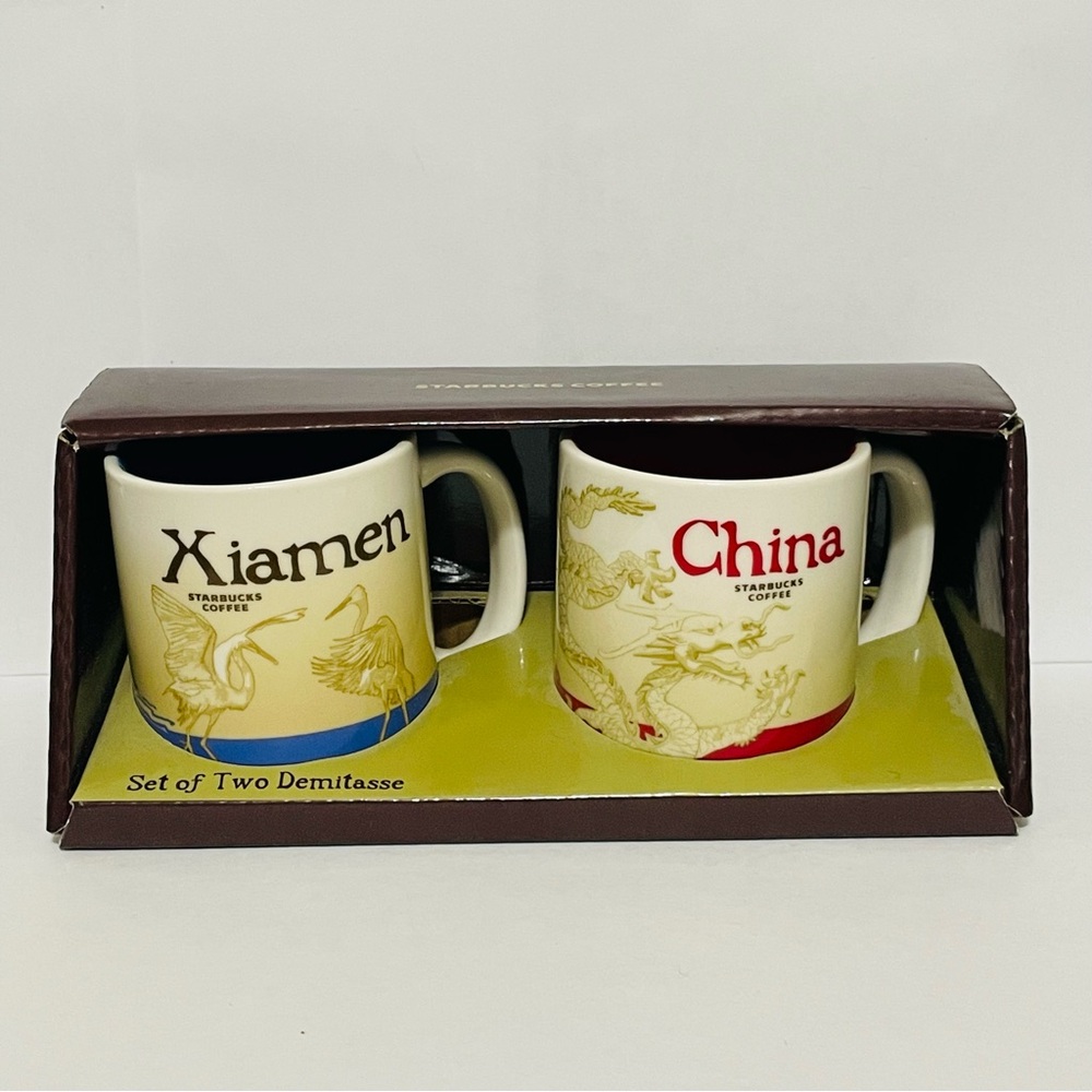 Starbucks Global Icon Series Demitasse Espresso 3oz Mugs China Xiamen New in Box